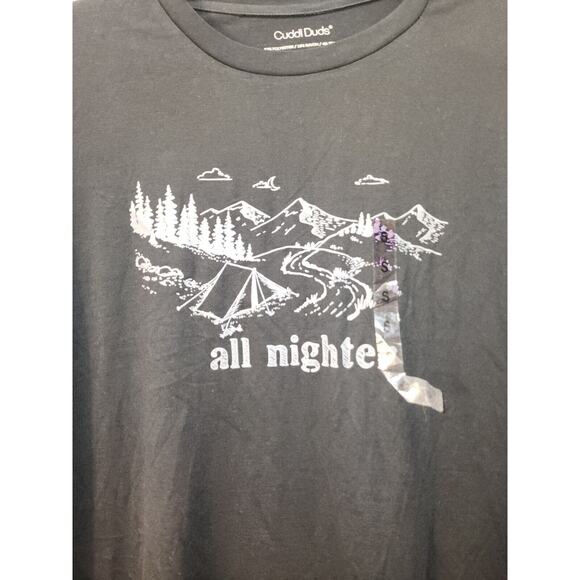 Cuddl Duds Womens Shirt Size Small Black Soft Camping Long Sleeve Crew Neck 3446 - Picture 2 of 5